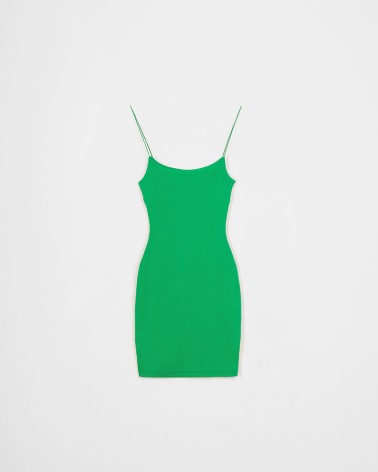 Сукня силуетна з тонкими бретелями
 від FASHIONISTA зелений