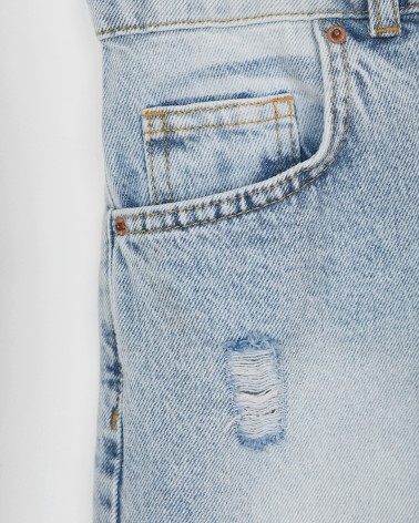 Шорти джинсові з рваностями від FASHIONISTA блакитний