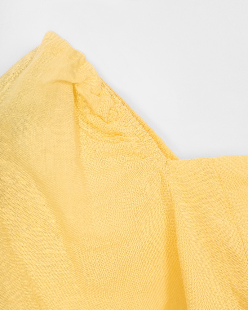 Сукня лляна з розрізом від FASHIONISTA жовтий