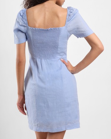 Сукня лляна з розрізом від FASHIONISTA блакитний