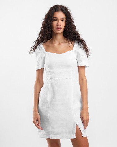 Сукня лляна з розрізом від FASHIONISTA білий