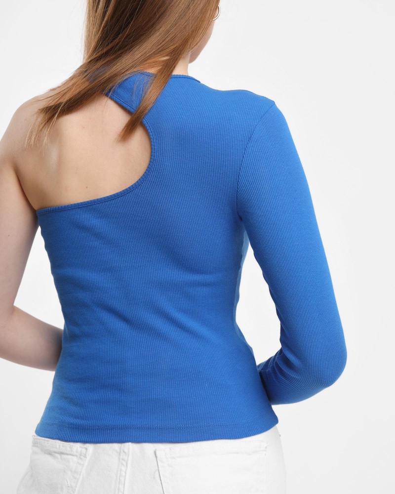 Джемпер з вирізом від FASHIONISTA яскраво-синій