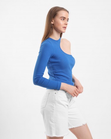 Джемпер з вирізом від FASHIONISTA яскраво-синій
