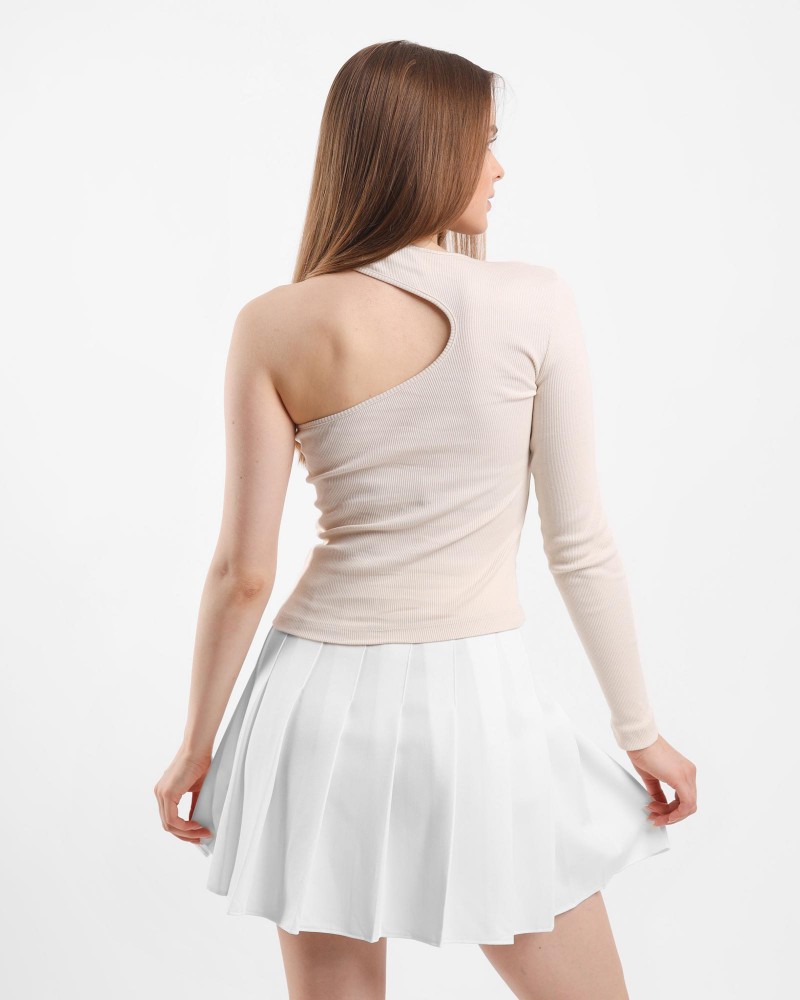 Джемпер з вирізом від FASHIONISTA світло-бежевий Джемпер з вирізом від FASHIONISTA світло-бежевий