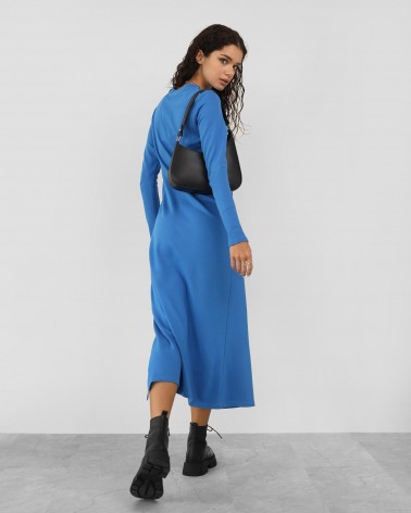 Сукня прямого крою з розрізом  від FASHIONISTA синій