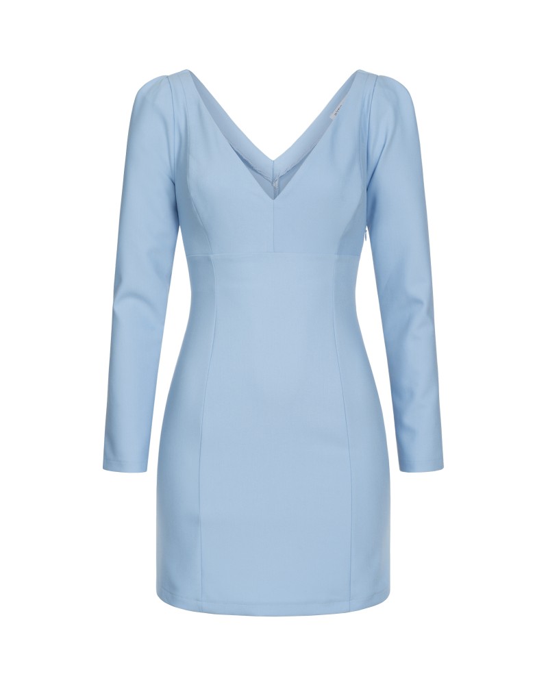 Сукня Elegance з V-вирізом та виточками від FASHIONISTA блакитний