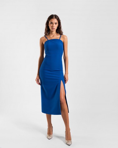 Сукня класична з розрізом від FASHIONISTA яскраво-синій