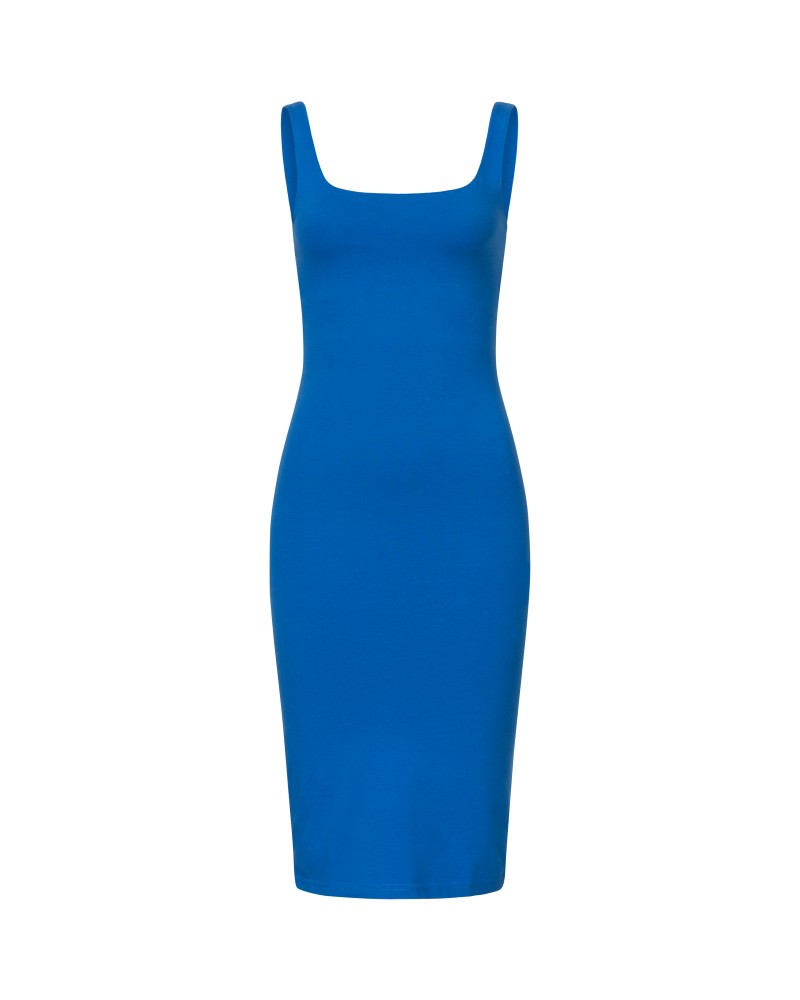 Сукня силуетна з прямокутним вирізом та розрізом ззаду від FASHIONISTA синій