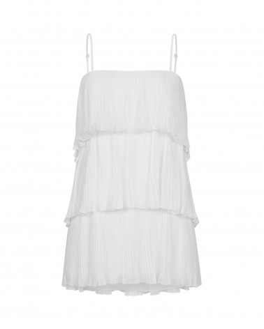 Сукня Tenderness з плісированими рюшами від FASHIONISTA білий