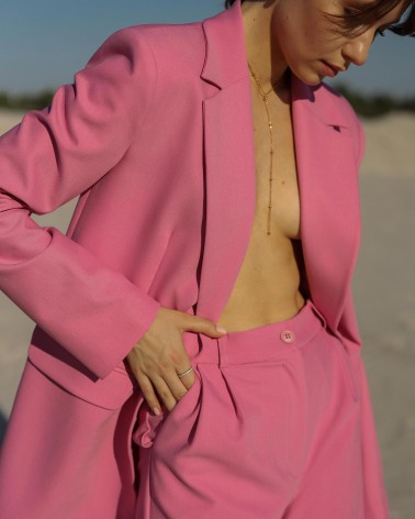 Костюм Stylish з піджаком та шортами-бермудами від FASHIONISTA рожевий