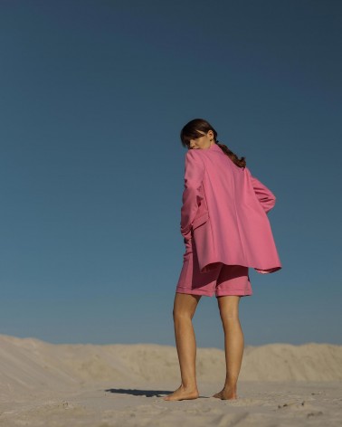 Костюм Stylish з піджаком та шортами-бермудами від FASHIONISTA рожевий