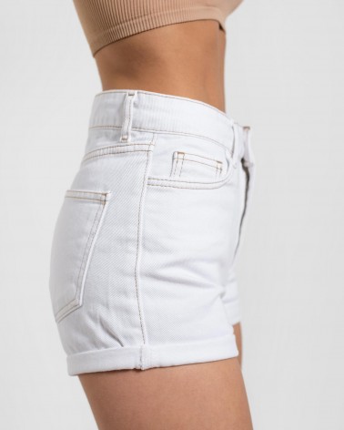 Шорти джинсові із завернутим низом від FASHIONISTA білий