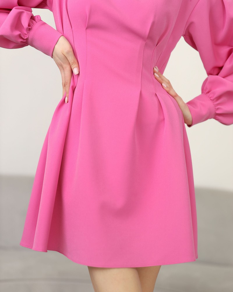 Сукня з виточками та спідницею-кльош від FASHIONISTA рожевий