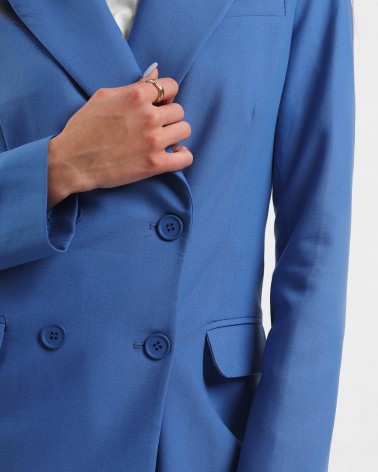 Піджак Basic двобортний від FASHIONISTA синій