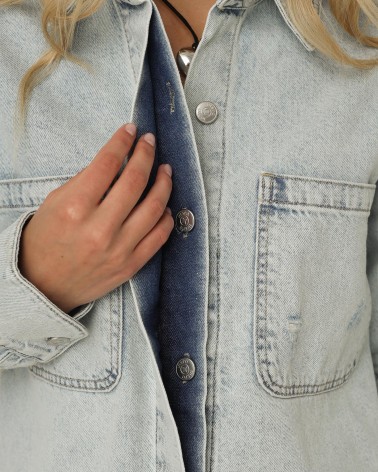 Сорочка джинсова Stylish від FASHIONISTA блакитний