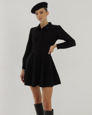 Сукня-сорочка Laconic зі спідницею-кльош від FASHIONISTA чорний