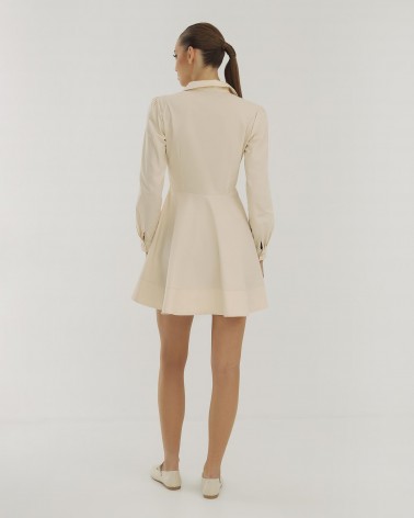 Сукня-сорочка Laconic зі спідницею-кльош від FASHIONISTA світло-бежевий