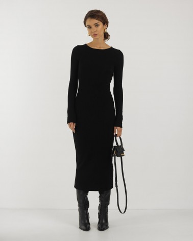 Сукня Knit зі шнурівкою на спині від FASHIONISTA чорний