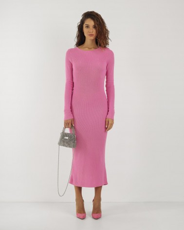 Сукня Knit зі шнурівкою на спині від FASHIONISTA рожевий