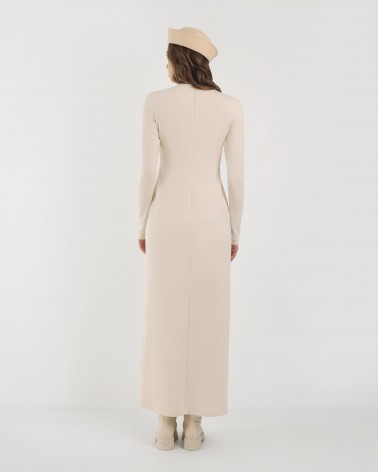 Сукня-максі Minimalism з розрізом від FASHIONISTA світло-бежевий