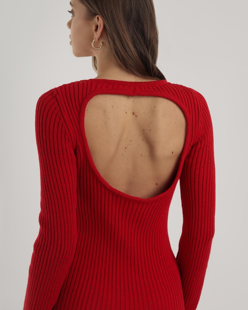 Сукня Texture з вирізом на спині від FASHIONISTA червоний