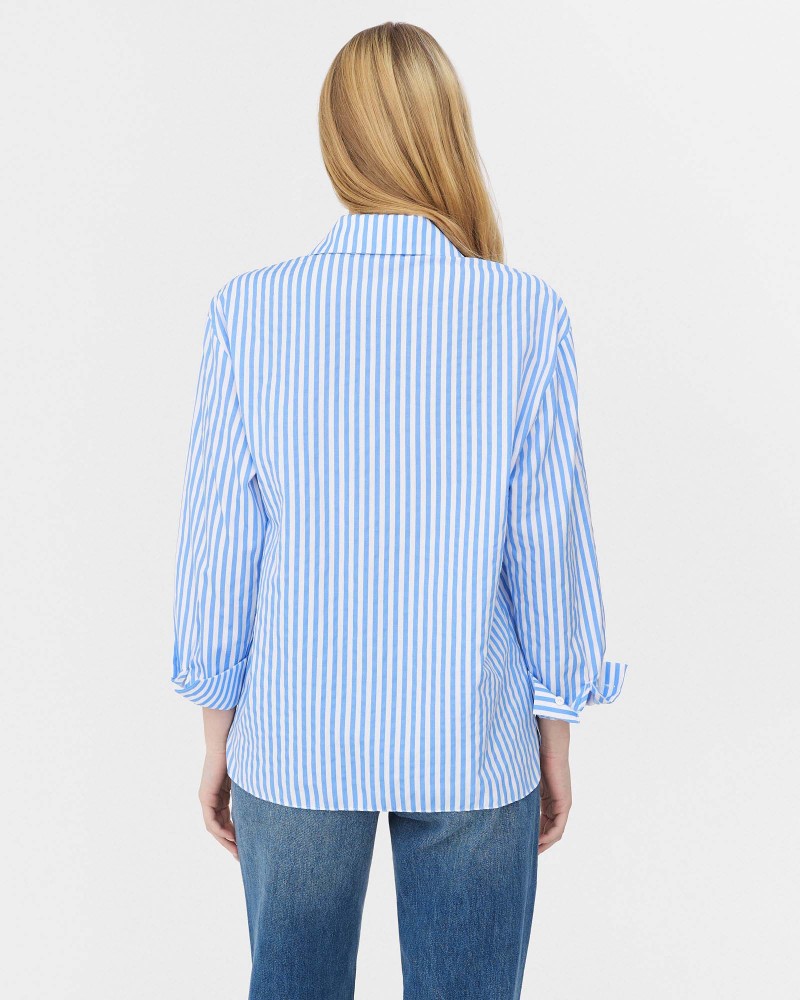 Сорочка Stripes з кишенею від FASHIONISTA блакитний