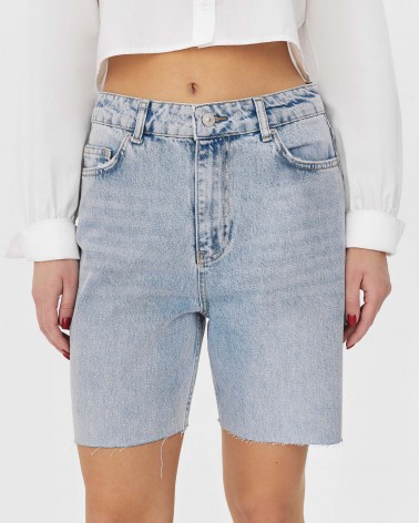 Шорти джинсові MOM Straight від FASHIONISTA блакитний
