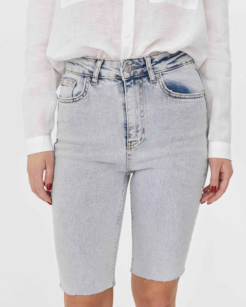 Шорти джинсові скіні Straight від FASHIONISTA блакитний