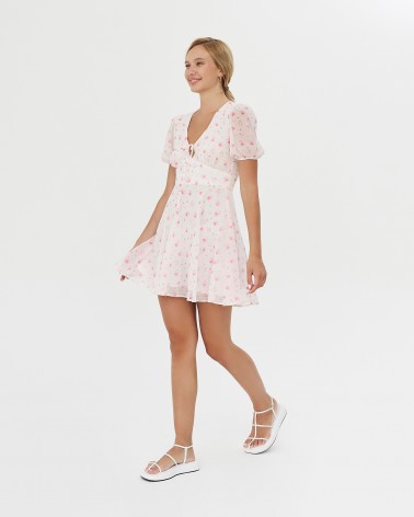 Сукня Pink Blossom з зав'язкою від FASHIONISTA білий