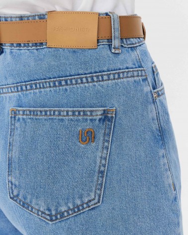 Шорти джинсові Trendy з декоративними швами від FASHIONISTA блакитний