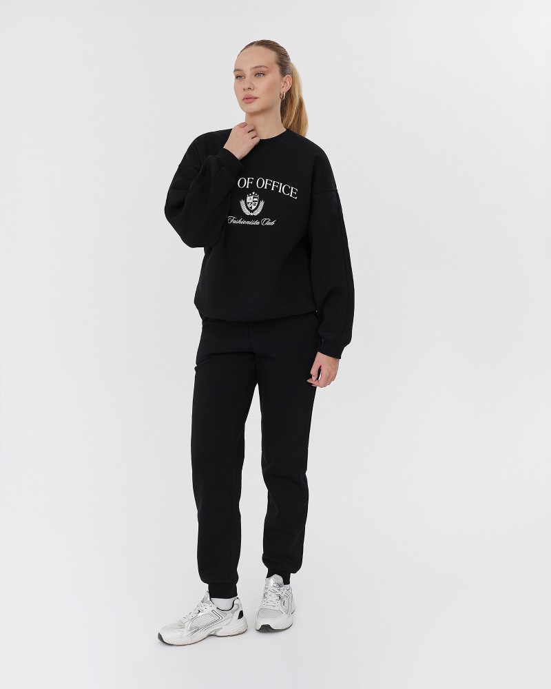 Чорні штани базові на флісі
 FASHIONISTA