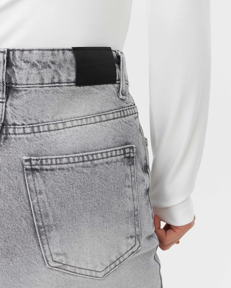 Джинси Straight виварені від FASHIONISTA світло-сірий