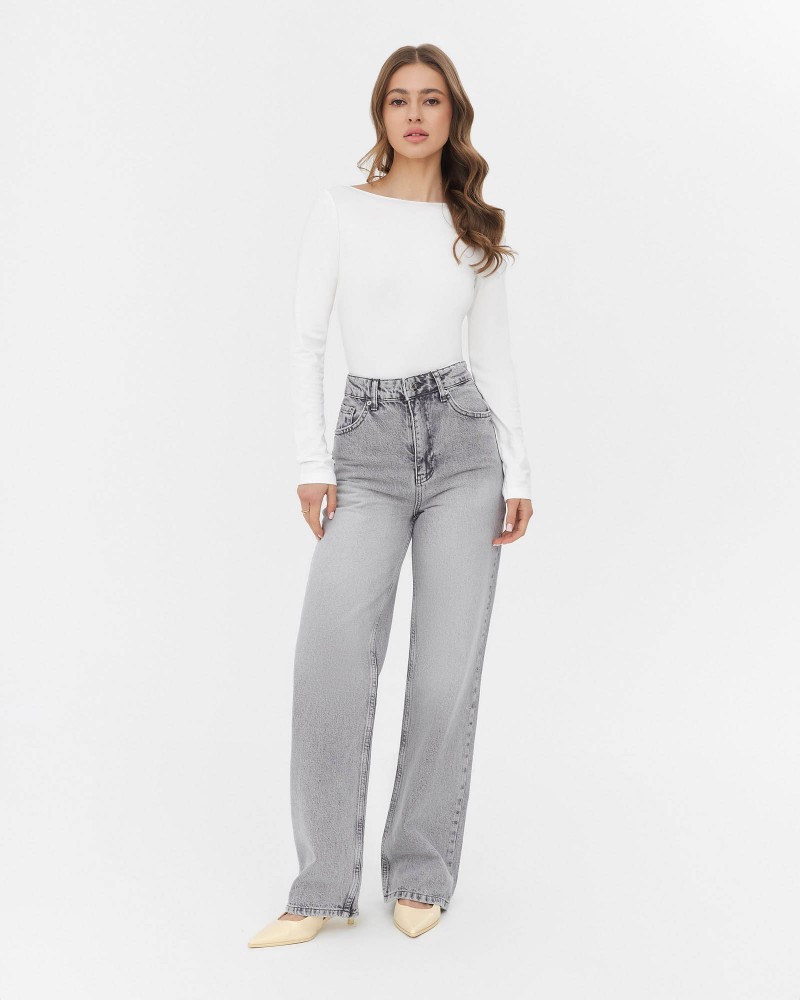 Джинси Straight виварені від FASHIONISTA світло-сірий