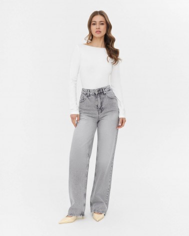 Джинси Straight виварені від FASHIONISTA світло-сірий