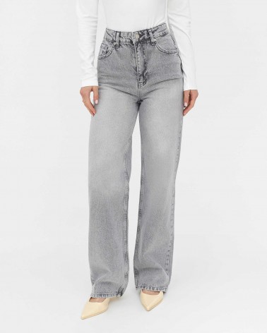 Джинси Straight виварені від FASHIONISTA світло-сірий