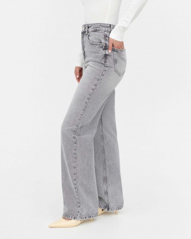 Джинси Straight виварені від FASHIONISTA світло-сірий