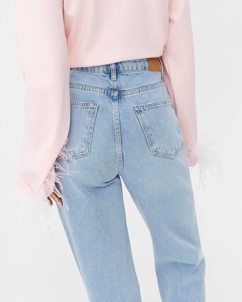 Джинси Straight виварені від FASHIONISTA блакитний