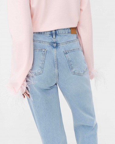 Джинси Straight виварені від FASHIONISTA блакитний