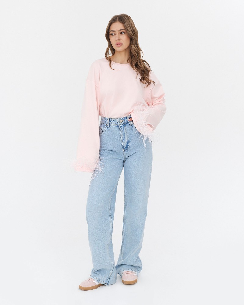 Джинси Straight виварені від FASHIONISTA блакитний