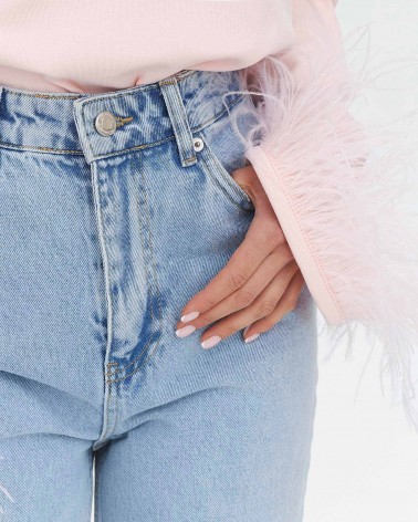 Джинси Straight виварені від FASHIONISTA блакитний