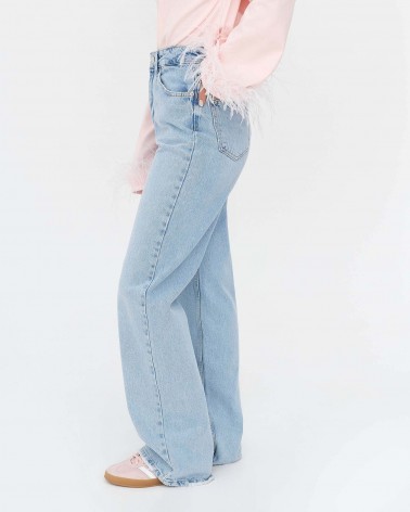 Джинси Straight виварені від FASHIONISTA блакитний