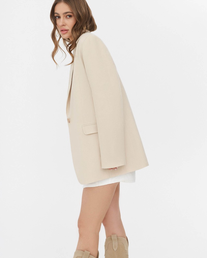 Піджак лляний від FASHIONISTA світло-бежевий