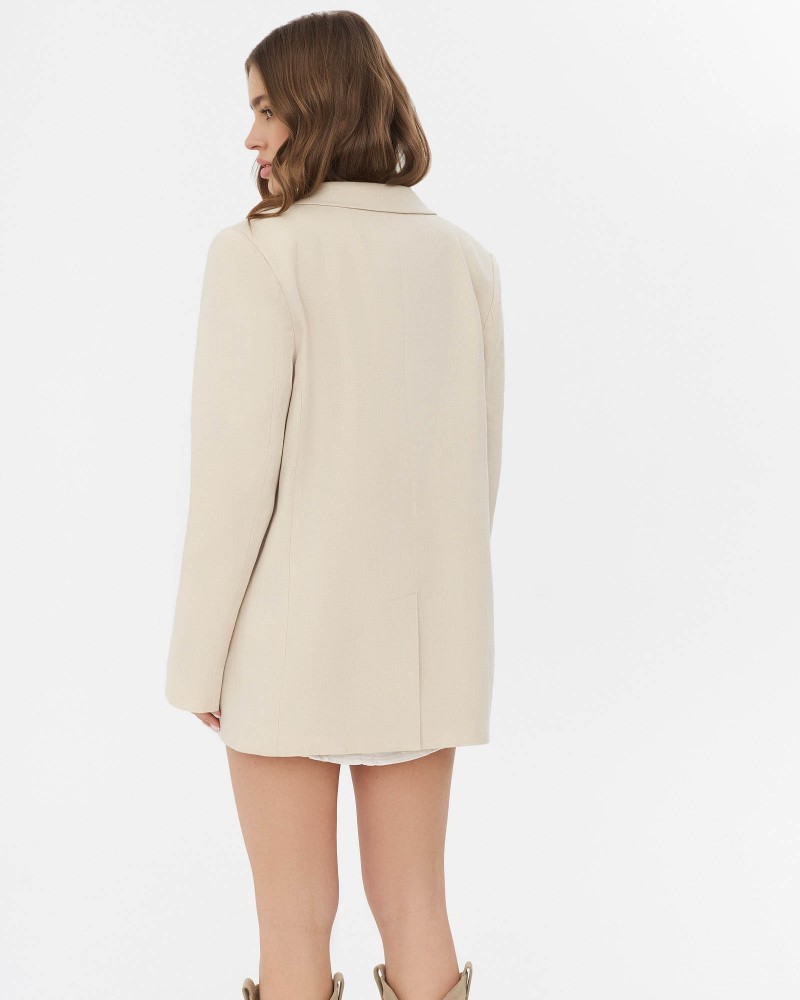 Піджак лляний від FASHIONISTA світло-бежевий