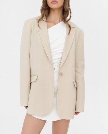 Піджак лляний від FASHIONISTA світло-бежевий