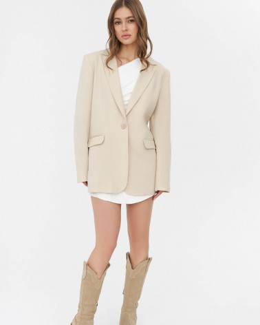 Піджак лляний від FASHIONISTA світло-бежевий