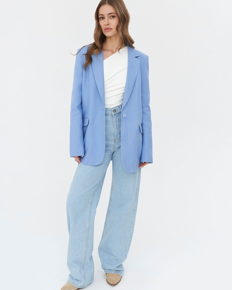 Піджак лляний від FASHIONISTA блакинтий