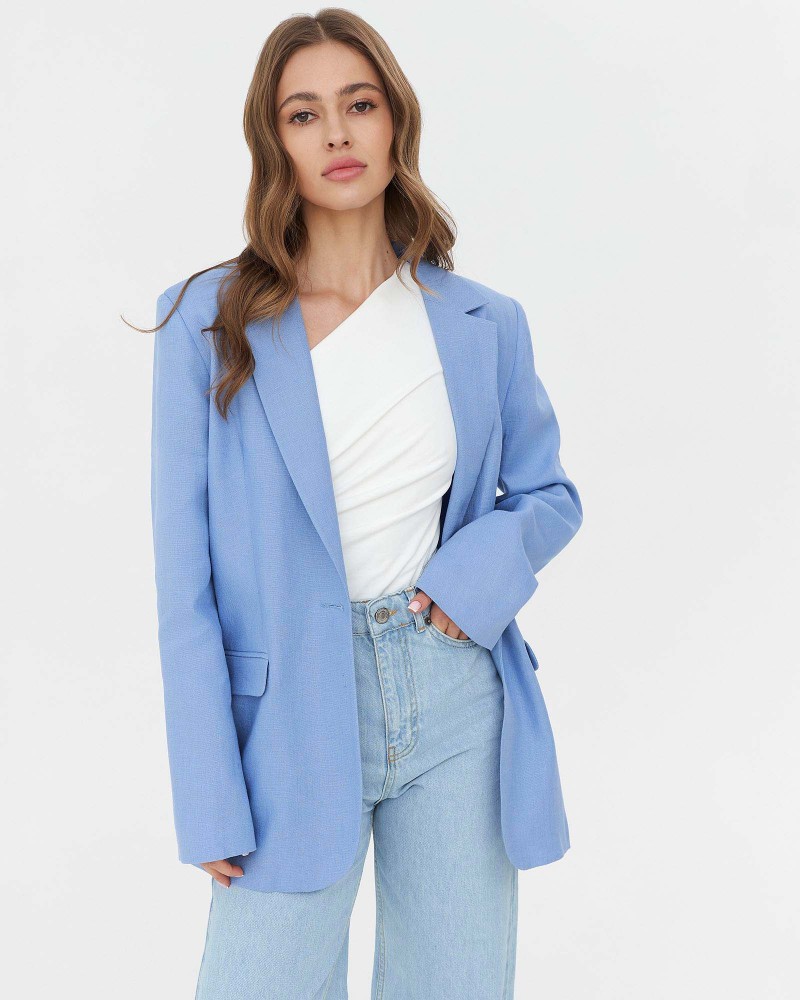Піджак лляний від FASHIONISTA блакинтий