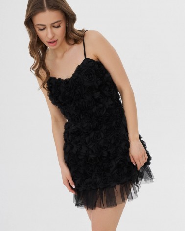 Сукня з об'ємними квітами від FASHIONSTA чорний