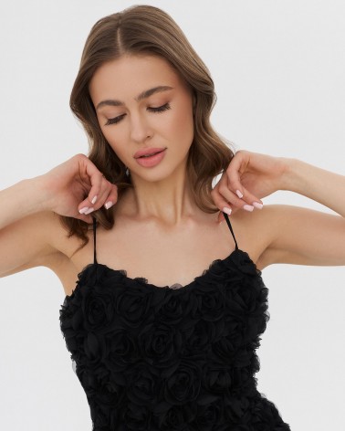 Сукня з об'ємними квітами від FASHIONSTA чорний