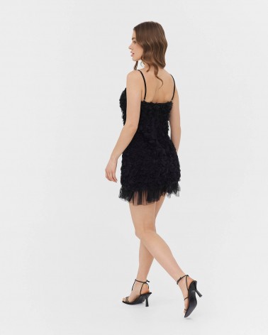 Сукня з об'ємними квітами від FASHIONSTA чорний